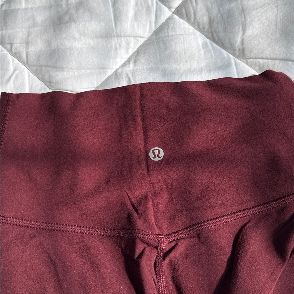 Lululemon Maroon High-Waisted Leggings